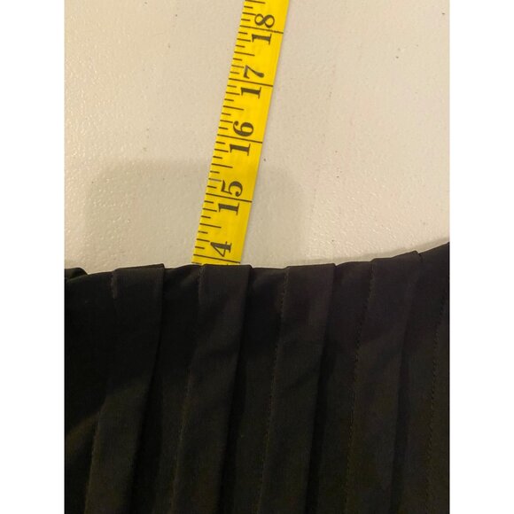 London Times Black Sleeveless Tiered Cocktail Dress Beaded Lace Size 8 - Picture 8 of 9